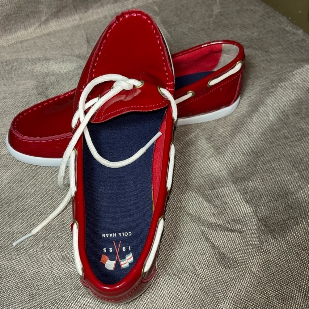 Cole Haan Red Women’s Nantucket Camp Moccasin Size 9 - Picture 2 of 9